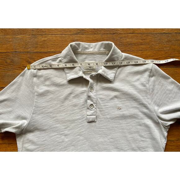 RAG & BONE Standard Issue Soft White Polo Mens sz M (Fits like a sz S) - Picture 11 of 13